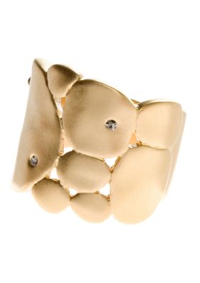 Kenneth Cole New York Goldtone Hammered Ring