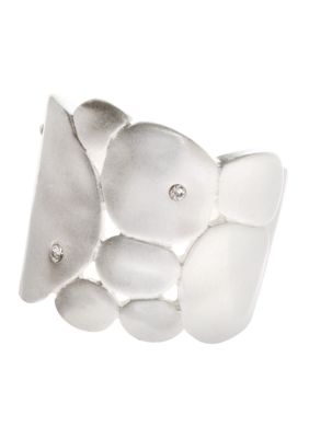 Kenneth Cole New York Silvertone Hammered Ring