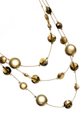 Kenneth Cole New York Two-Tone Stone Illusion Necklace
