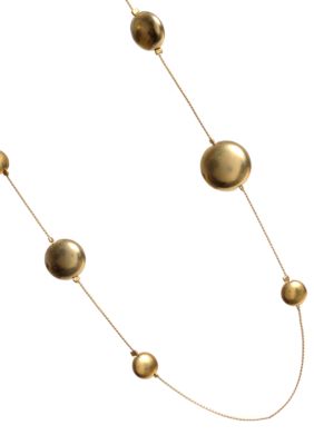 Kenneth Cole New York Gold Disc Long Illusion Necklace