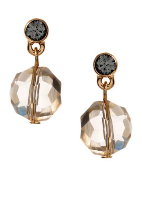 Kenneth Cole New York Circle Topaz Bead Chain Linear Earring