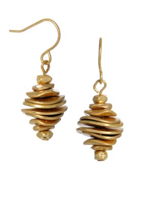 Kenneth Cole New York Stacked Disc Drop Earrings