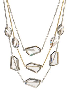 Kenneth Cole New York Faceted Bead Illusion Necklace