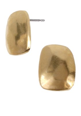 Kenneth Cole New York Gold Square Stud Earrings