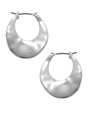 Kenneth Cole New York Small Silver Hoop Earrings