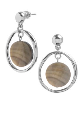 Kenneth Cole New York Shell Bead Orbital Earrings