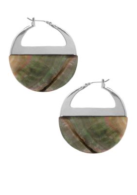 Kenneth Cole New York Shell Gypsy Hoop Earrings