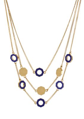 Kenneth Cole New York Geometric Bead Illusion Necklace