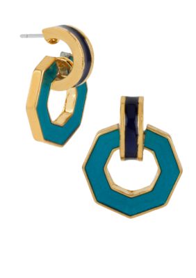Kenneth Cole New York Geometric Drop Doorknocker Earrings