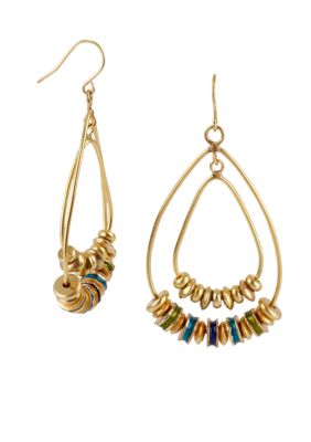 Kenneth Cole New York Geometric Bead Orbital Earrings