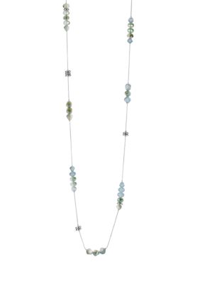 Kenneth Cole New York Faceted Bead Long Illusion Necklace