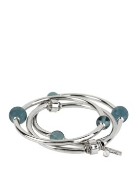 Kenneth Cole New York Bead Stretch Bangle Bracelet Set