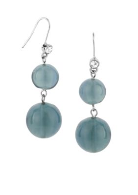 Kenneth Cole New York Double Round Bead Drop Earrings