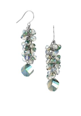 Kenneth Cole New York Faceted Shaky Bead Linear Earrings