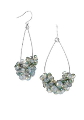 Kenneth Cole New York Faceted Shaky Bead Orbital Drop Earrings