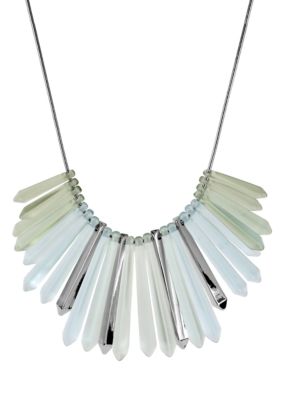 Kenneth Cole New York Geometric Long Bead Frontal Necklace