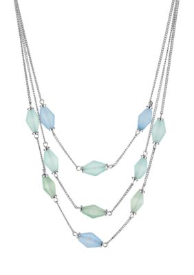 Kenneth Cole New York Faceted Bead Illusion Necklace