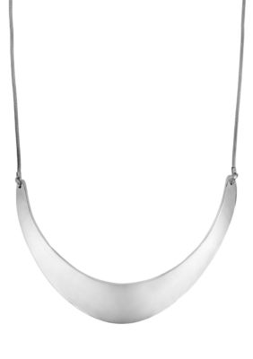 Kenneth Cole New York Sculptural Half Moon Frontal Necklace