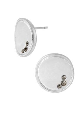 Kenneth Cole New York Silver Concave Stud Earrings