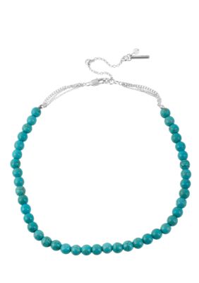 Kenneth Cole New York Semi Precious Turquoise Bead Strand Necklace