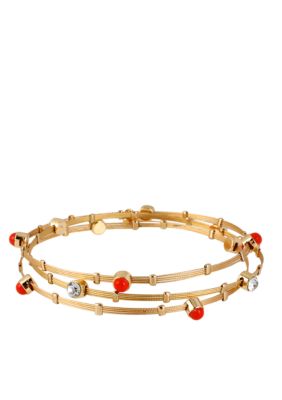 Kenneth Cole New York Coral & Gold Bracelet Set