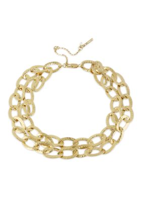 Kenneth Cole New York Oval Link 2 Row Necklace