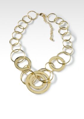 Kristin Davis Gold Circle Link Chain Necklace
