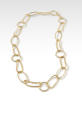 Kristin Davis Gold Link and Mesh Chain Necklace