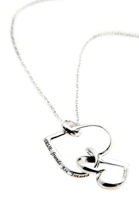 Belk Silverworks True Friends Joined Heart Necklace