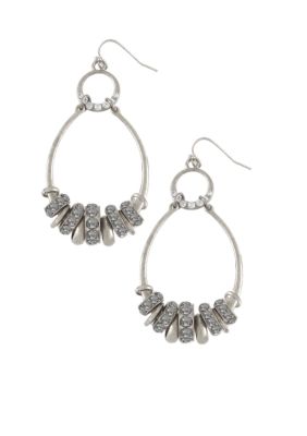 Jessica Simpson New Core Oval Drop Hoop with Spacers