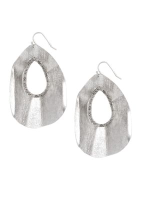 Jessica Simpson Silver Core Ruffle Earring