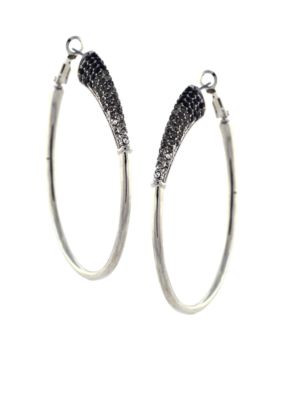 Jessica Simpson Basic Silver Hoop Earrings