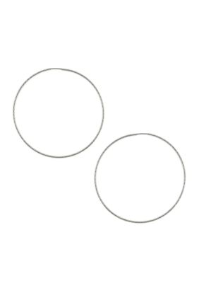 Jessica Simpson Silver Hoop Earrings