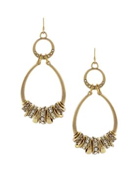Jessica Simpson Gold Oval Earrings