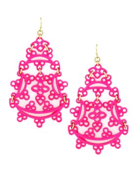 Jessica Simpson Eyelet Statement Earrings
