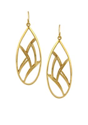 Jessica Simpson Gold Princess Drop Earrings