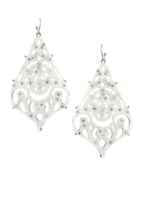 Jessica Simpson Starry Sky White Chandelier Earrings