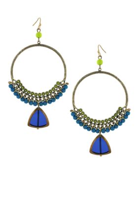 Jessica Simpson Island Belle Hoop Earrings