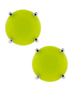 Jessica Simpson Yellow Tropic Night Stud Earrings
