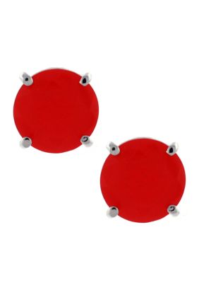 Jessica Simpson Orange Tropic Nights Stud Earrings