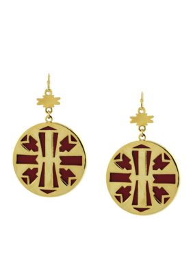 Jessica Simpson Desert Traveler Drop Disc Earrings