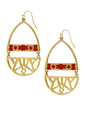 Jessica Simpson Desert Traveler Cut Out Drop Earrings