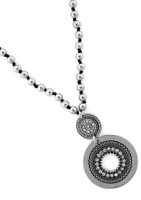 Jessica Simpson Silver and Crystal Pendant Necklace