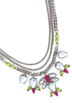 Jessica Simpson Pink Tropic Nights Drama Necklace