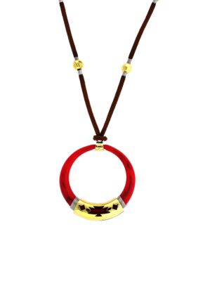 Jessica Simpson Desert Traveler Circle Pendant Necklace