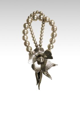 Jessica Simpson Garden Party Silver Bead Bracelet