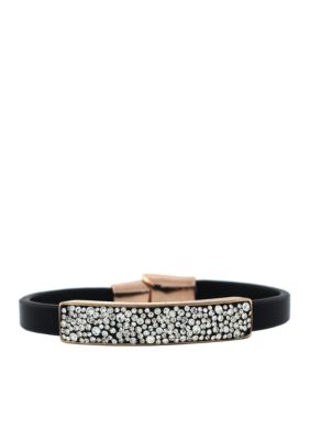Jessica Simpson Wildside Black and Crystal Bracelet