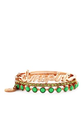 Jessica Simpson Rose Gold Inspire Colorwheel Bracelet Set