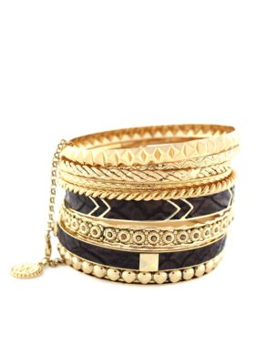 Jessica Simpson Gold Princess Bangle Set