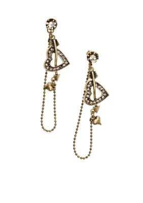 Betsey Johnson Heart and Arrow Earrings